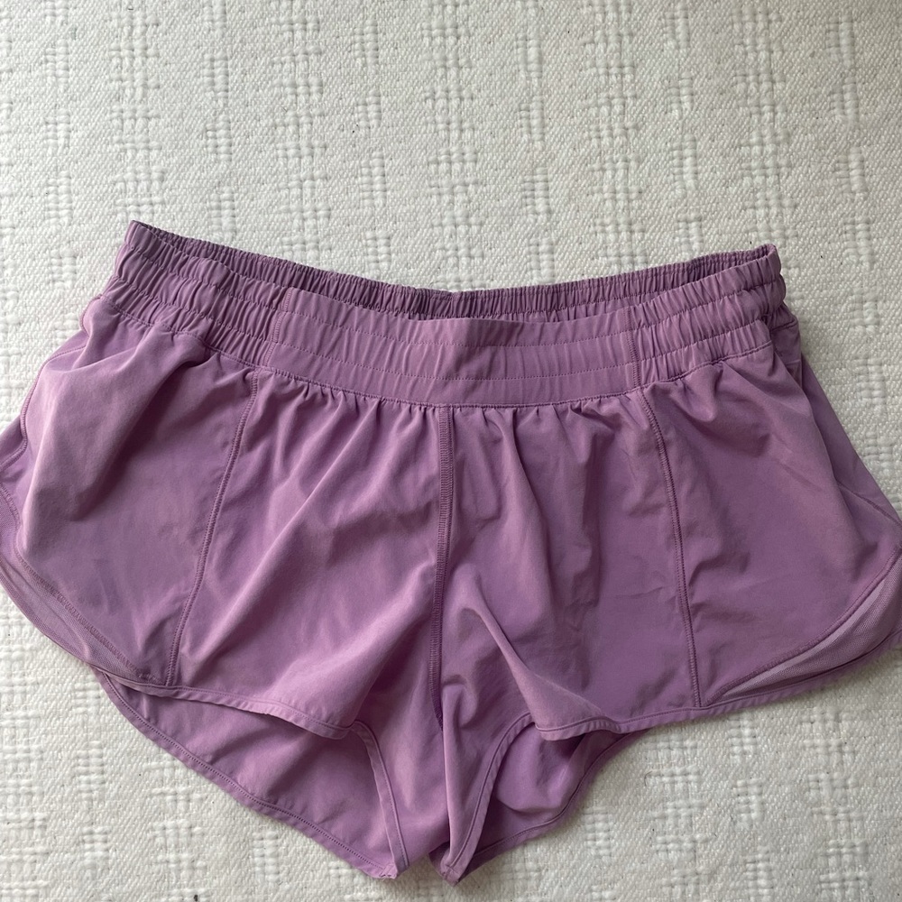 Lululemon light purple hotty hot short size 12